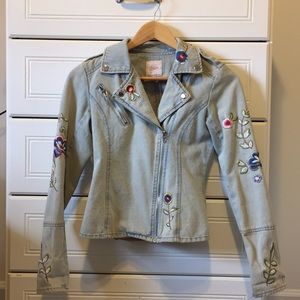 Brand New/Never been worn Jean Embroidered Jacket